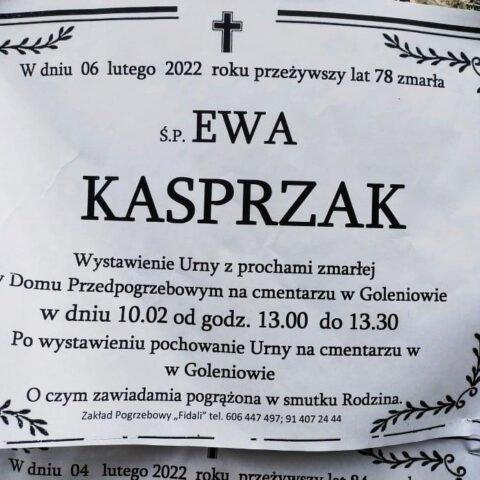 ŻEGNAJ   EWO ........