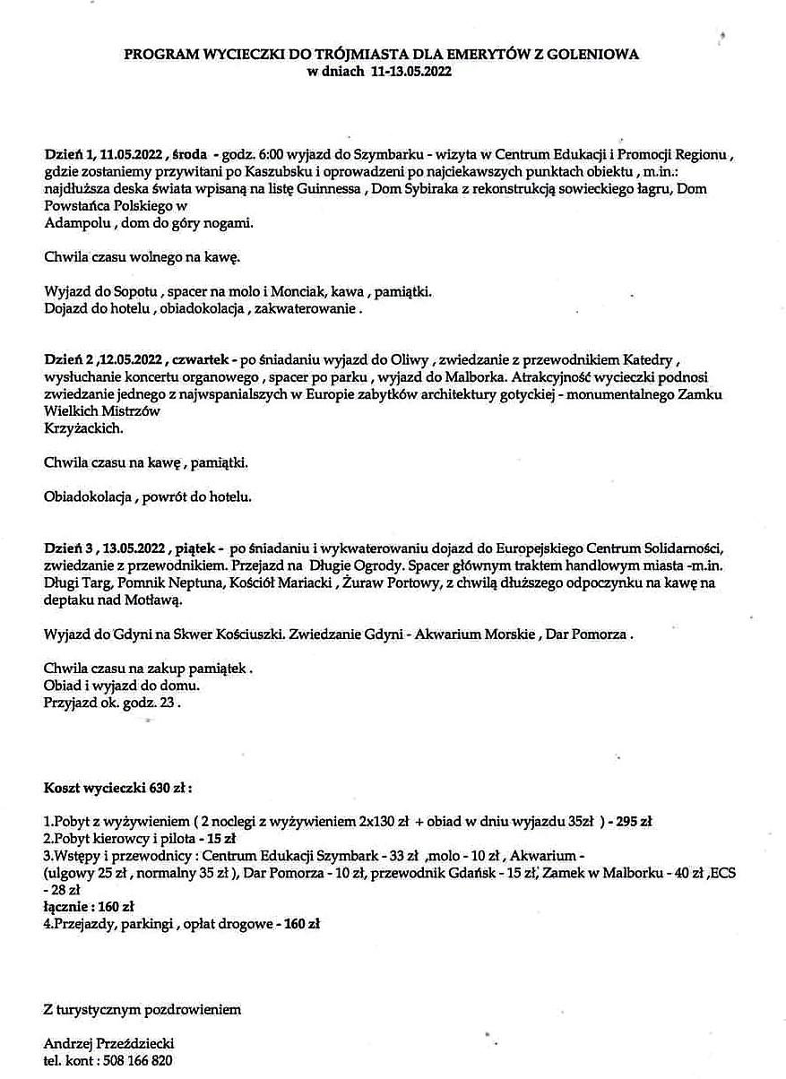 WYCIECZKA  DO  TRÓJMIASTA